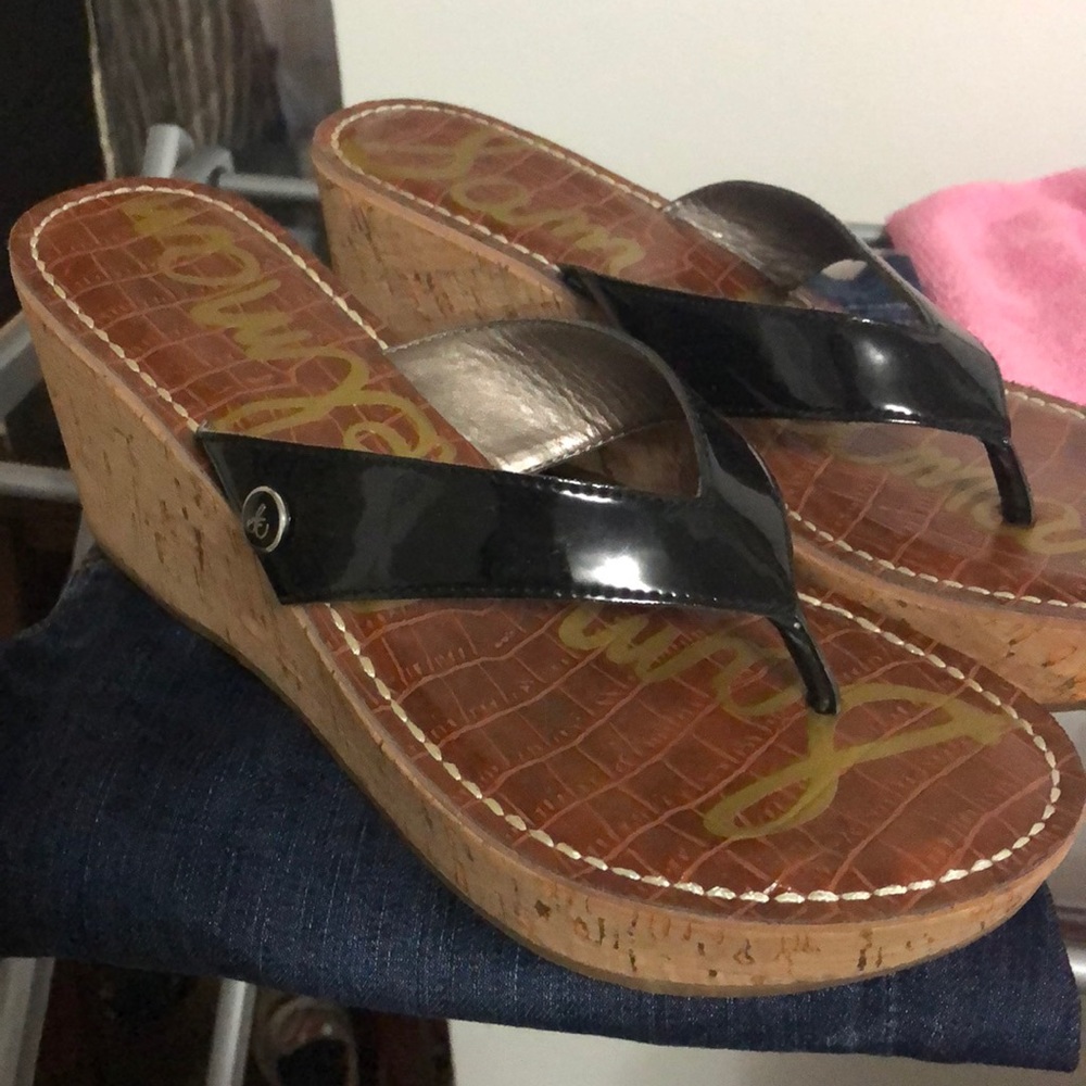 Sam Edelman cork wedge sandals